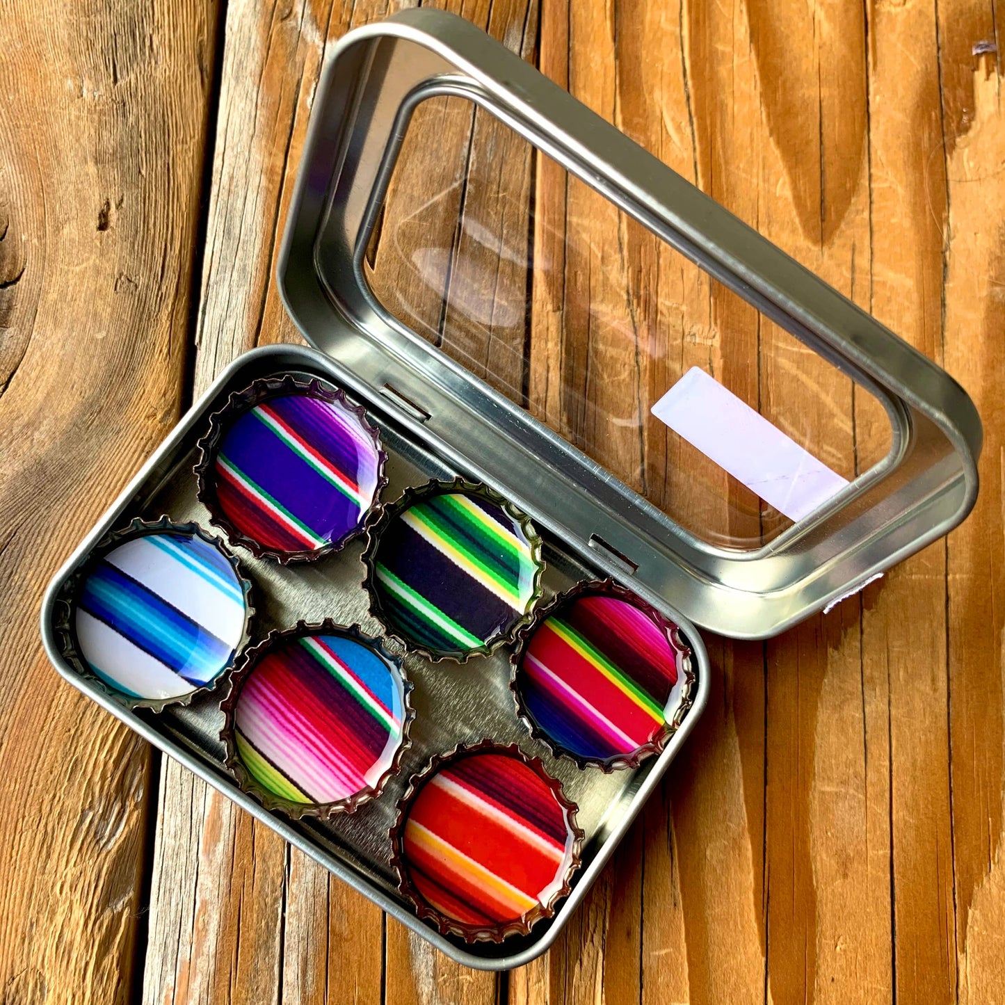 Upcycled Bottlecap Serape Magnets - Decor