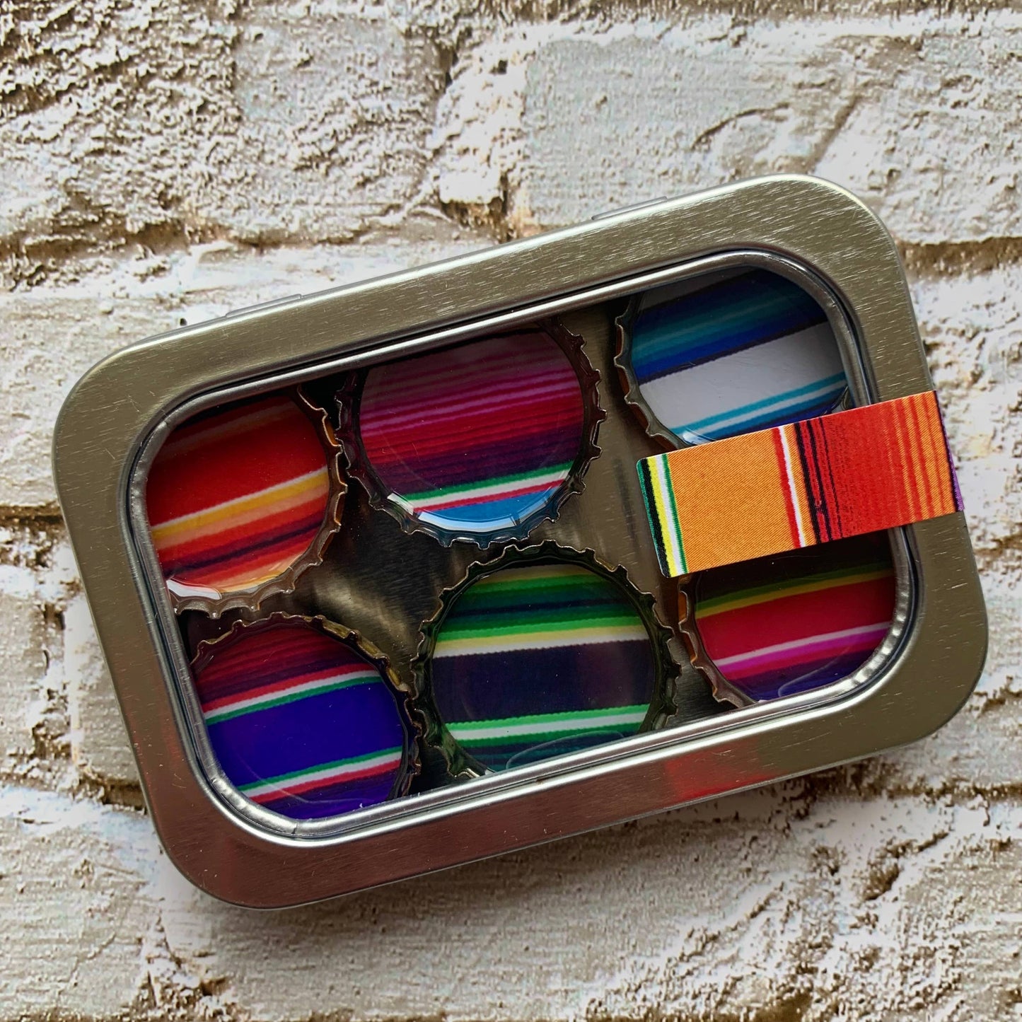 Upcycled Bottlecap Serape Magnets - Decor