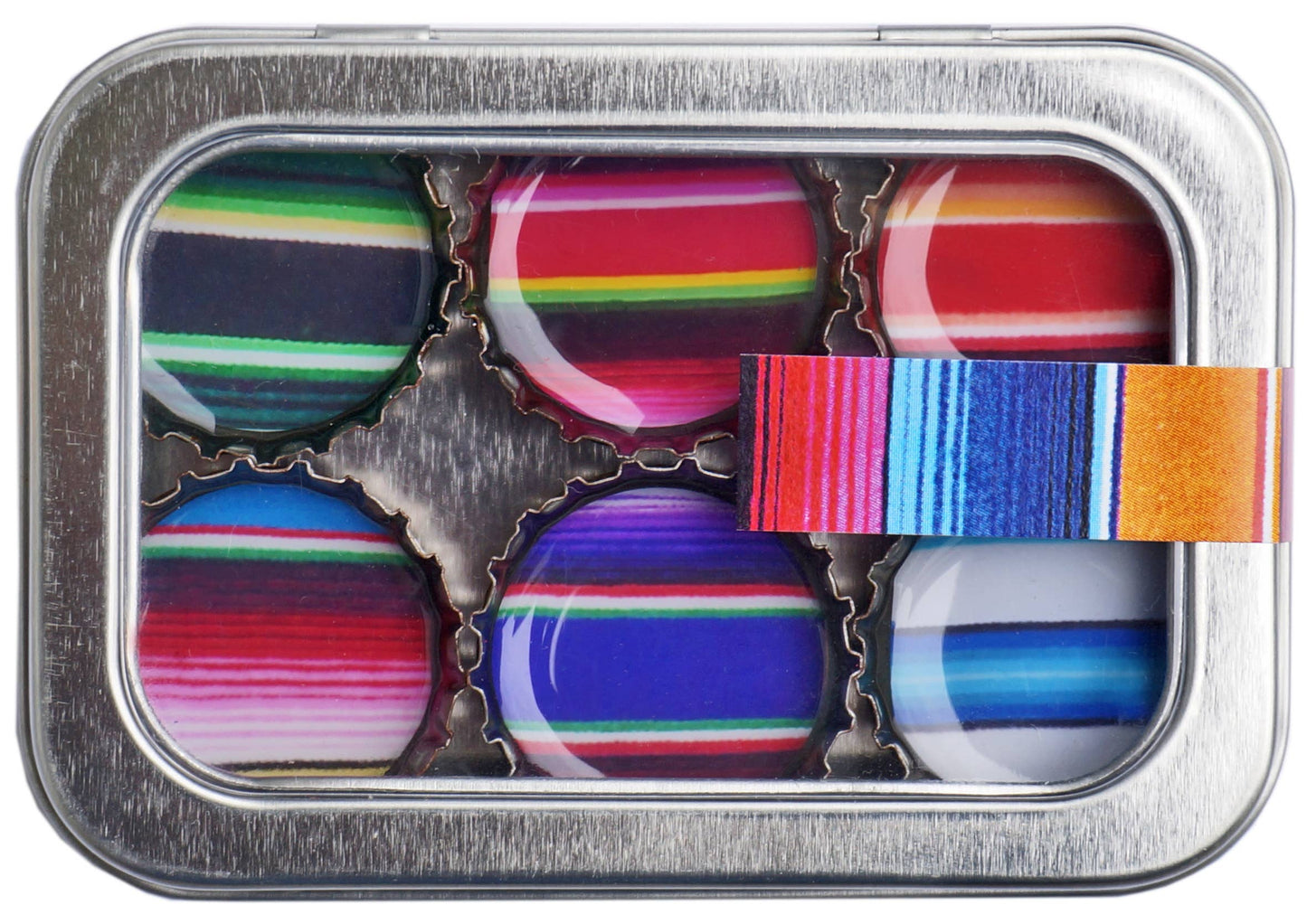 Upcycled Bottlecap Serape Magnets - Decor